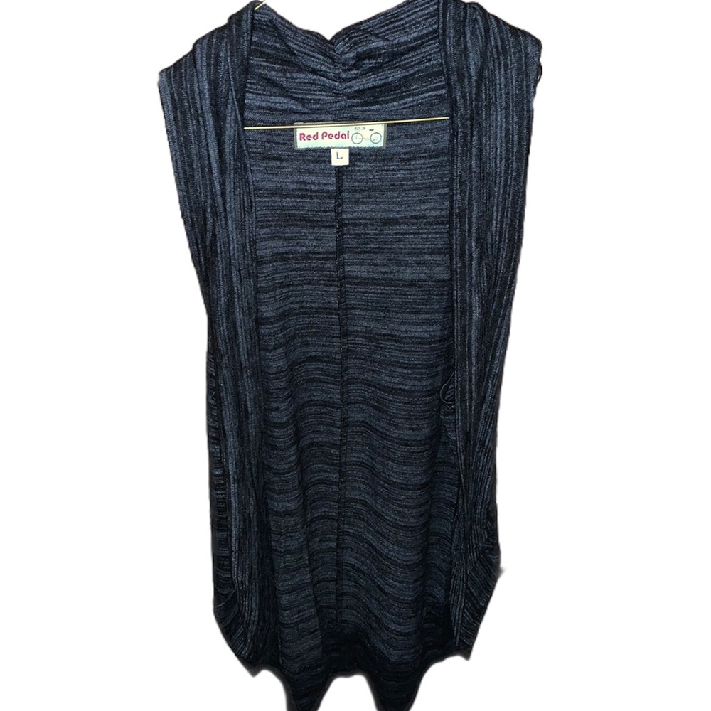 Red Pedal - Womens Black & Gray Tank Cover up, no closure | L